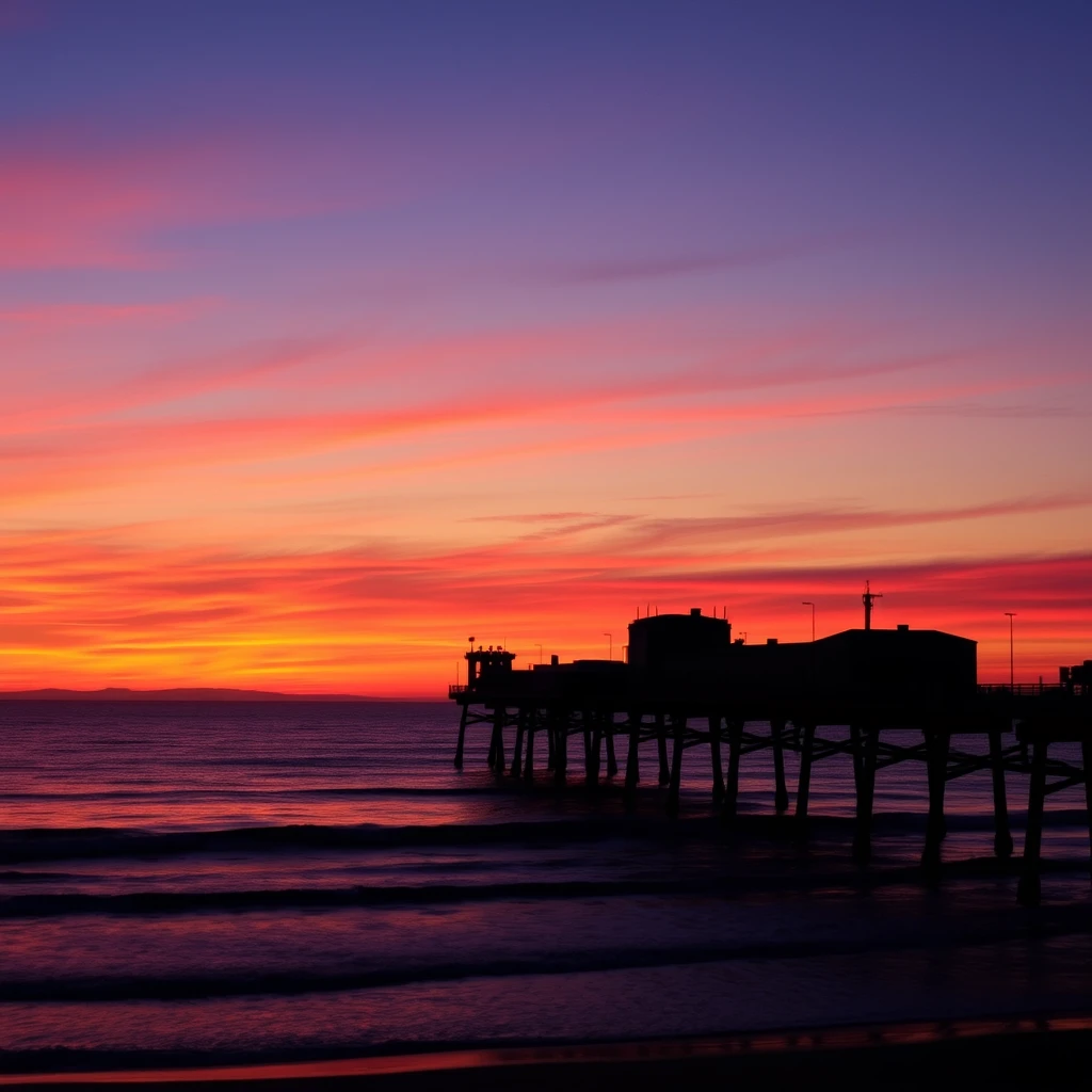 Sunset over Santa Monica Pier